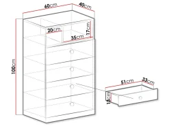 Elvaren Skänk 60 cm