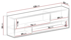 Elvaren Vägghylla 120 cm