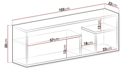 Elvaren Vägghylla 105 cm