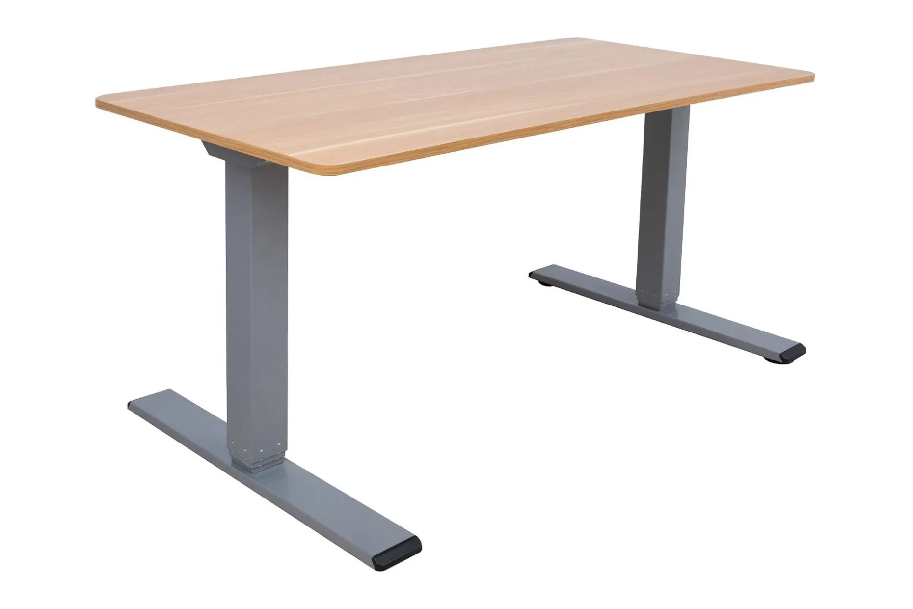 Ergo Optimal Skrivbord med 2 motor 140x70 cm Trä/Grå