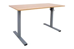 Ergo Optimal Skrivbord med motor 120x60 cm Trä/Grå