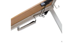 Ergo Skrivbord med 1 motor 120x60 cm Vit/ek