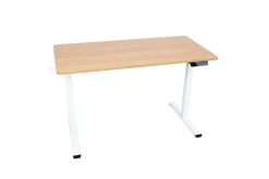 Ergo Skrivbord med 1 motor 120x60 cm Vit/ek