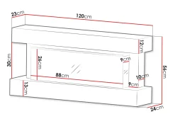 Erylin Elektrisk Eldstad 120 cm