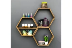 Evila Vägghylla 3 Hexagoner