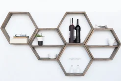 Evila Vägghylla 5 Hexagoner