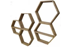 Evila Vägghylla 5 Hexagoner