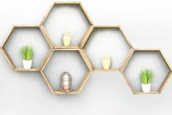 Evila Vägghylla Hexagoner