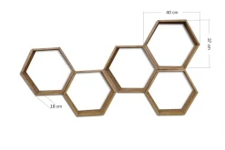 Evila Vägghylla Hexagoner