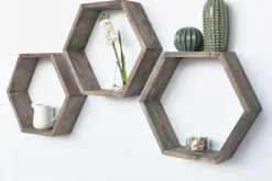 Evila Vägghylla Hexagoner
