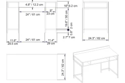 Fagersanna Skrivbord 120 cm med Förvaring Hyllor