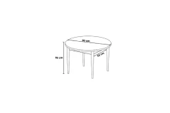 Farefax Matbord 90 cm Rund