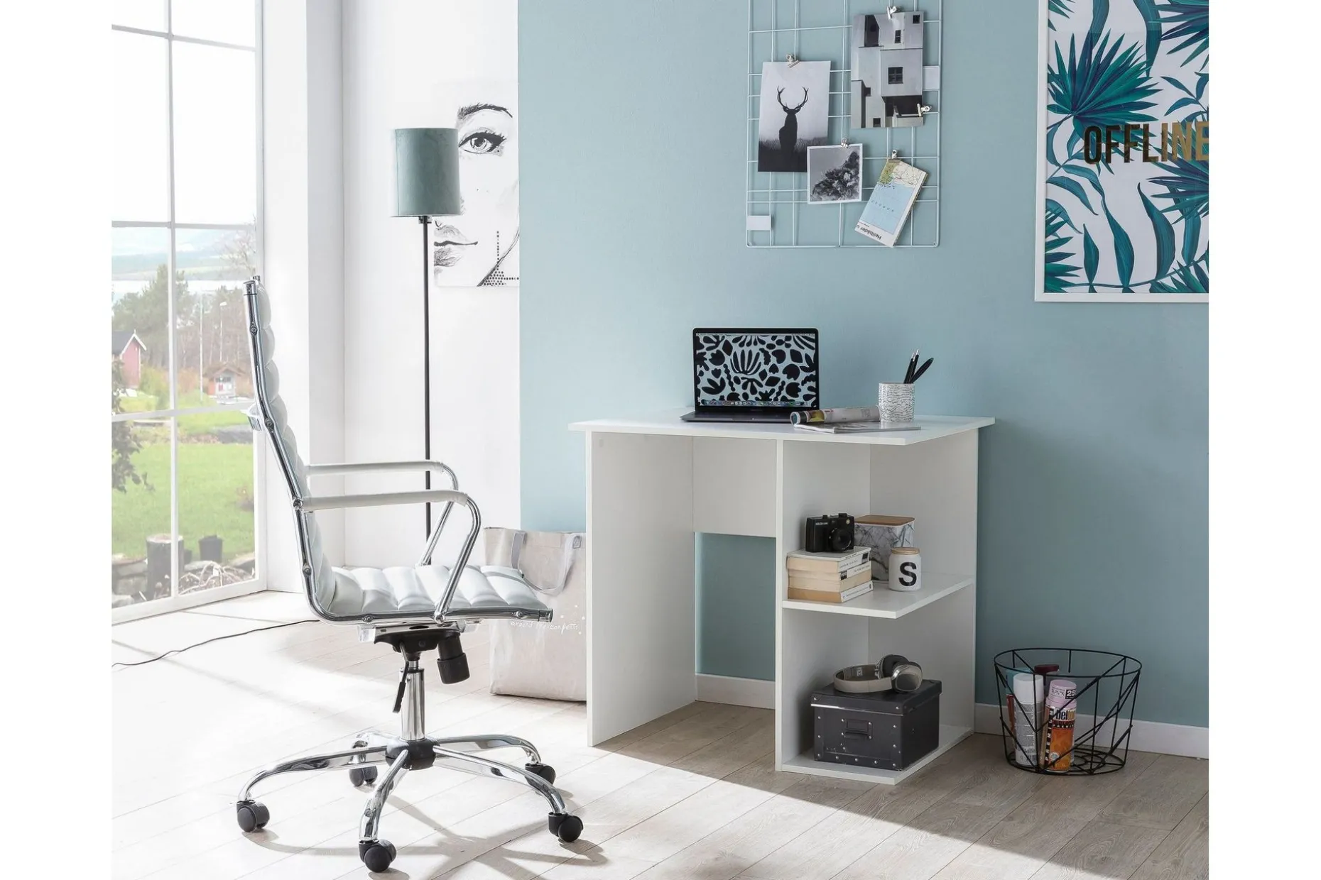 Farleys Skrivbord 82 cm med Förvaring Hyllor