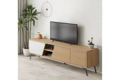 Fiona Tv-bänk 180x35,6 cm Brun/Vit