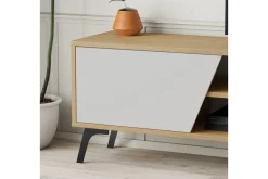 Fiona Tv-bänk 180x35,6 cm Brun/Vit