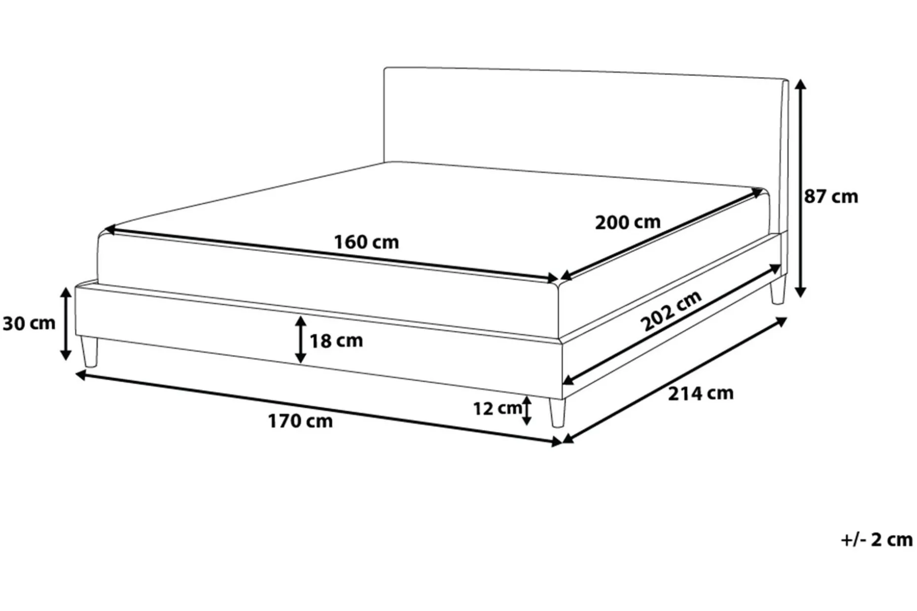 Fitou Dubbelsäng 160200 cm
