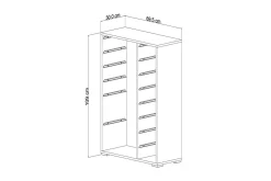 Flerfunktionsskåp Ravielwich (69,5 x 109 x 30 cm) Vit / Veyaa