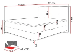 Florizel Sängpaket Kontinentalsäng 160x200 cm