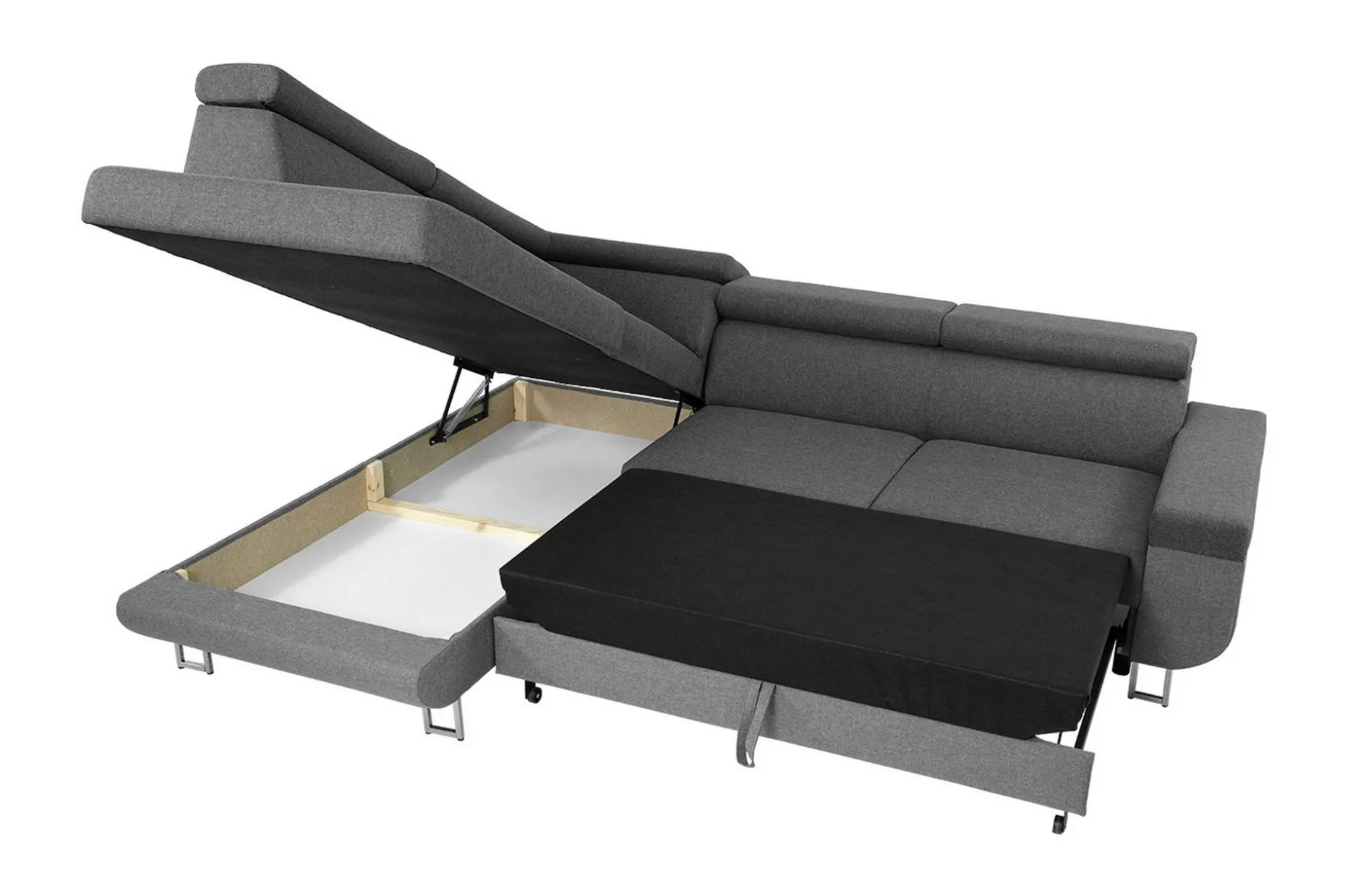 Fonti Bäddsoffa m. Schäslong 3-sits L-formad