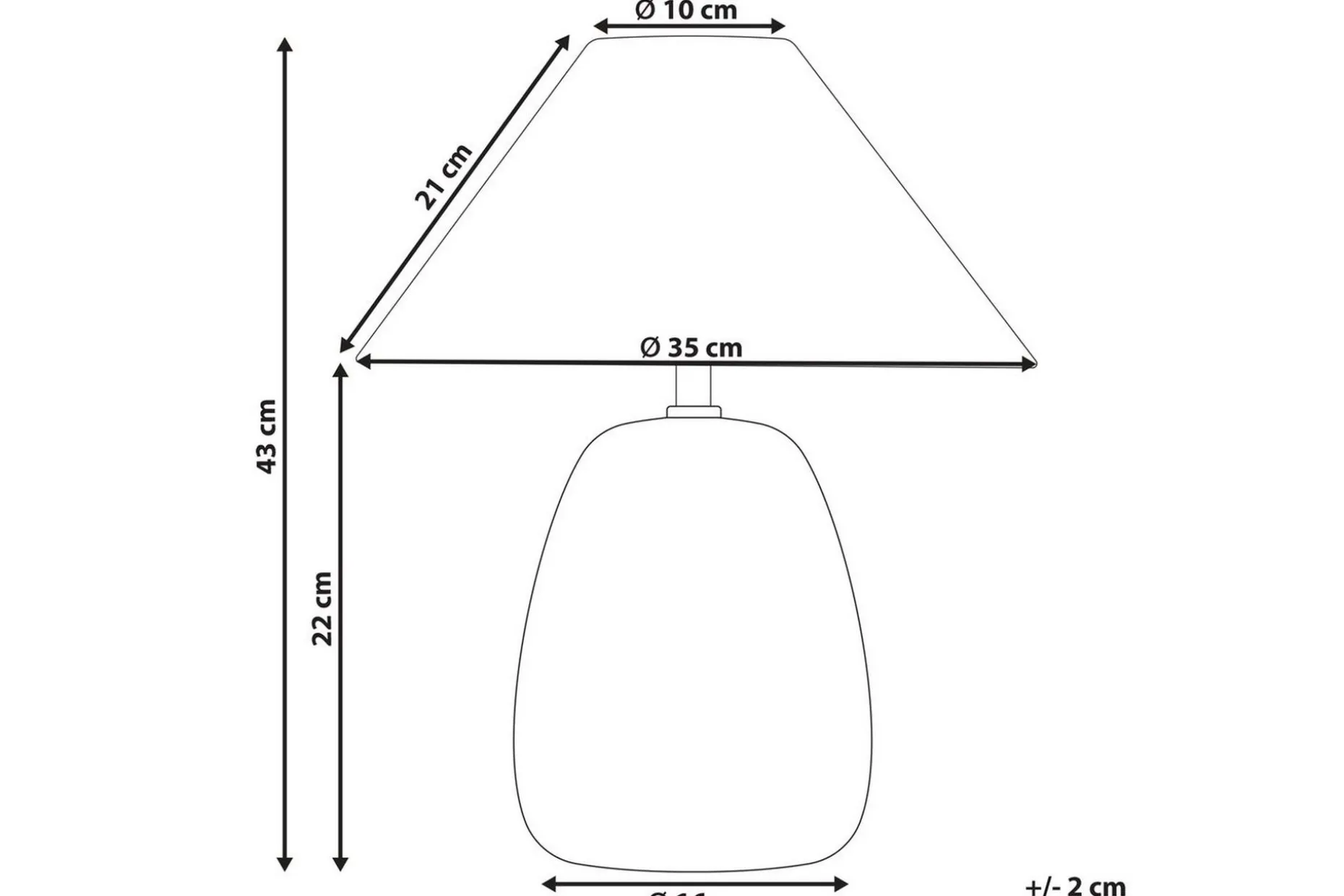 Formentera Bordslampa 43 cm E27