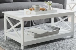 Fostia Soffbord 100 cm med Förvaring Hylla