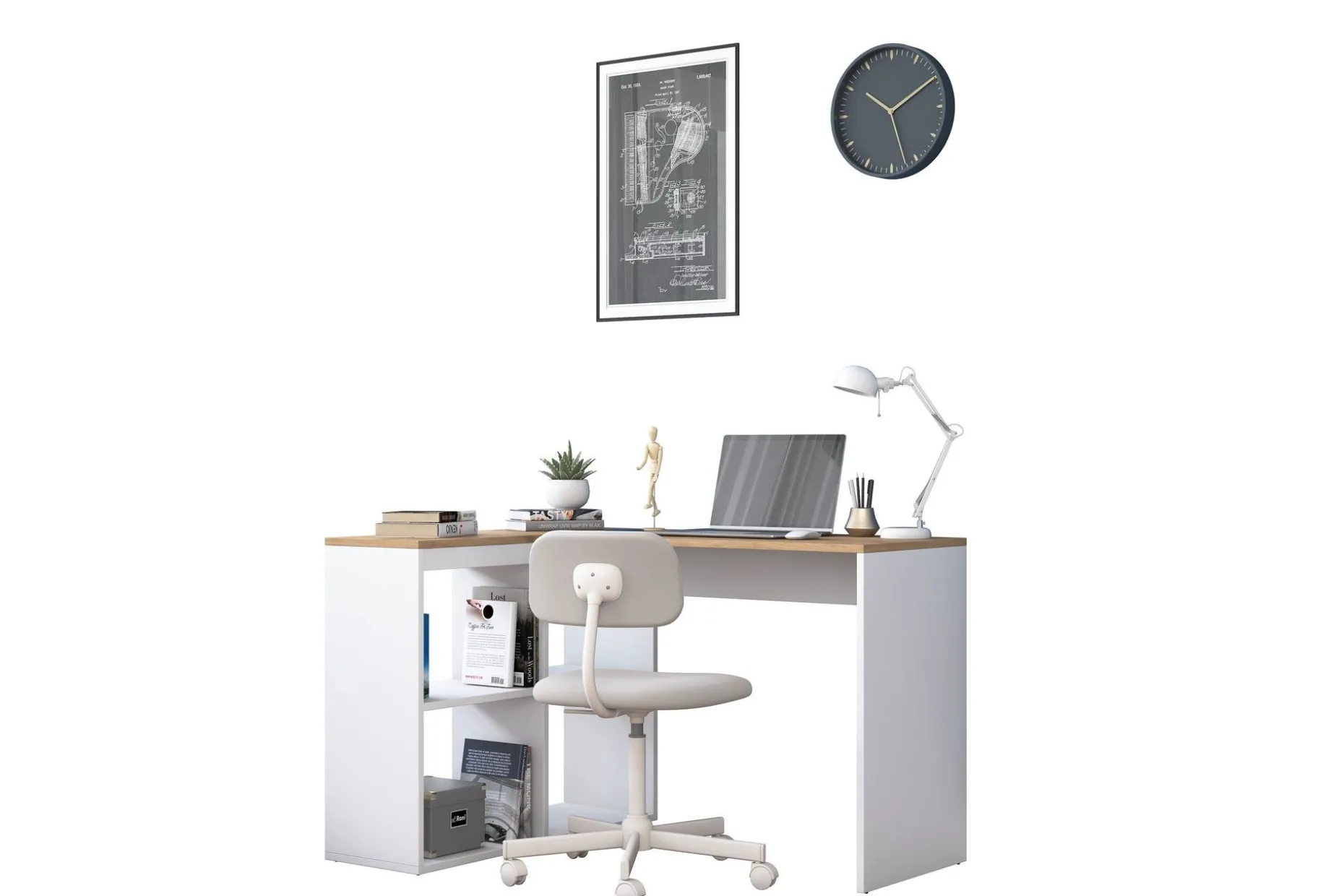 Freal Skrivbord 4 Hyllor 120 cm