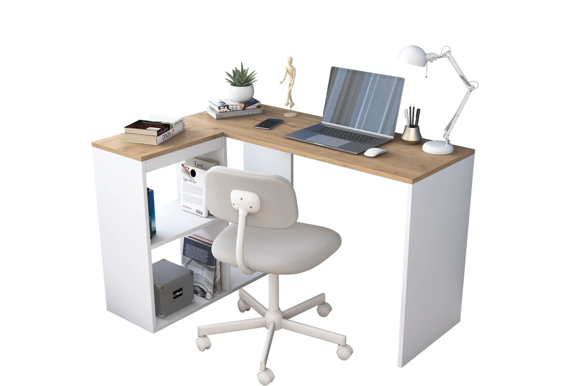 Freal Skrivbord 4 Hyllor 120 cm