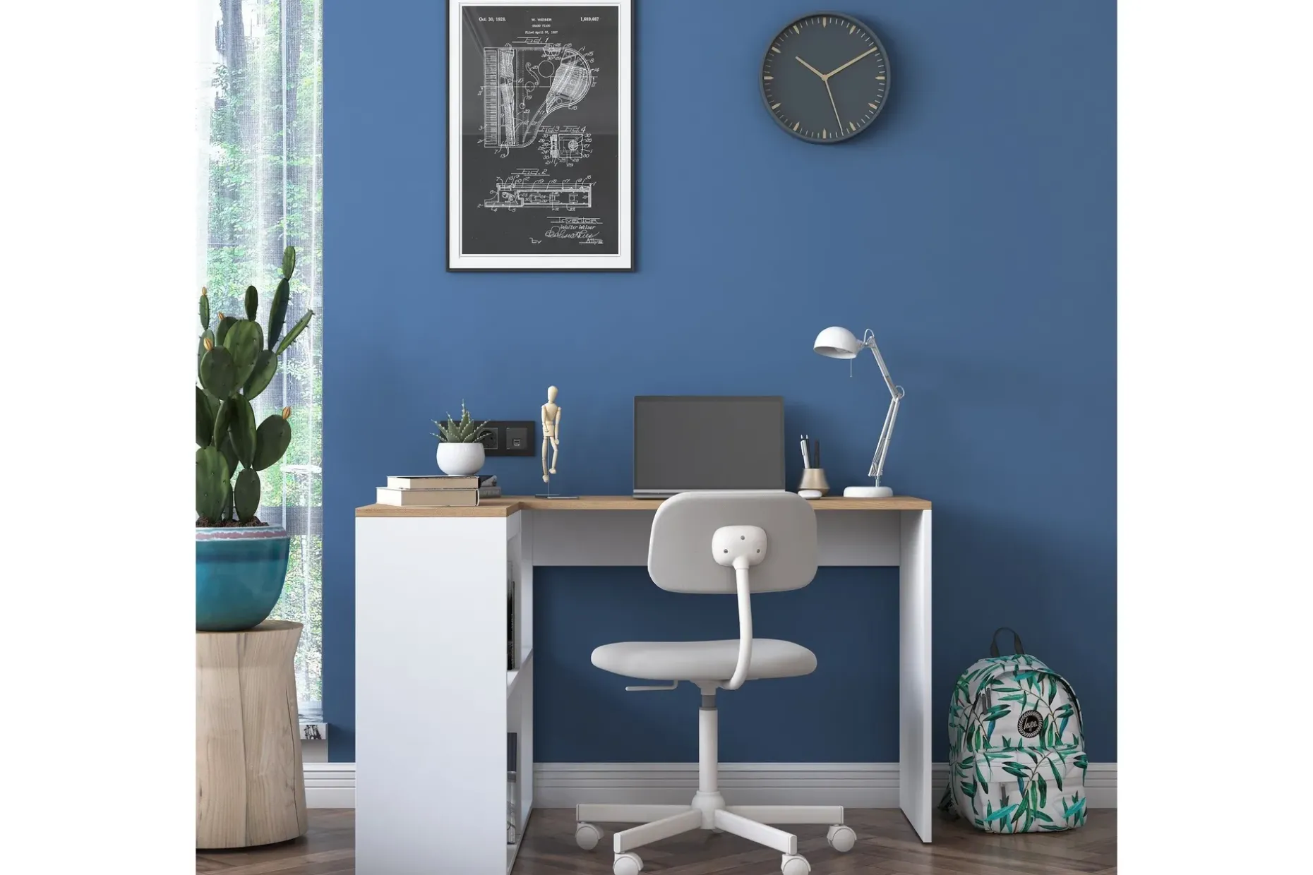Freal Skrivbord 4 Hyllor 120 cm