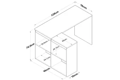 Freal Skrivbord 4 Hyllor 120 cm