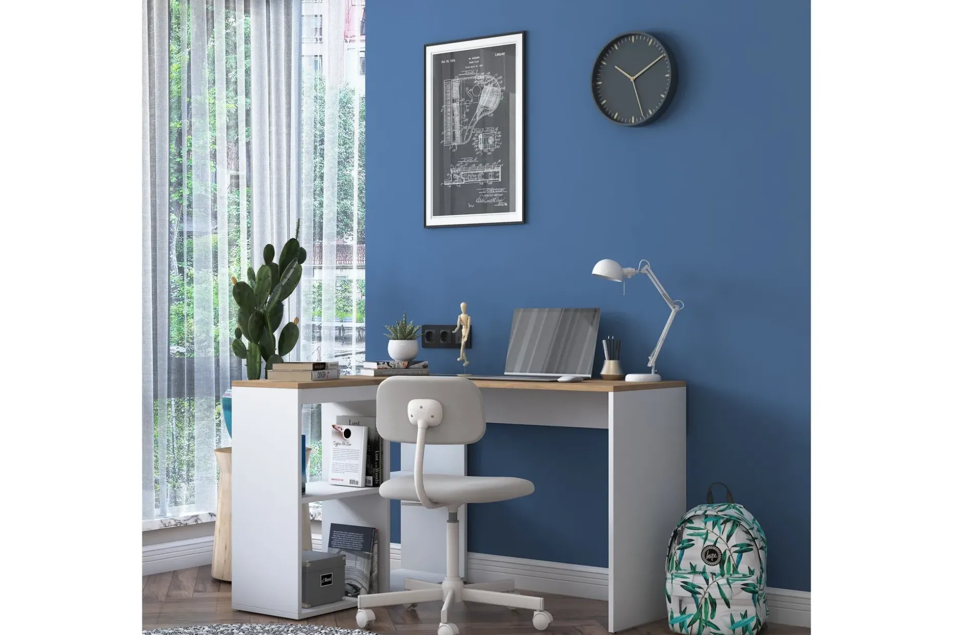 Freal Skrivbord 4 Hyllor 120 cm