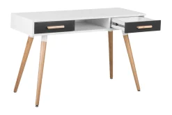 Frisange Skrivbord 120 cm med Förvaring 2 Lådor + Hylla