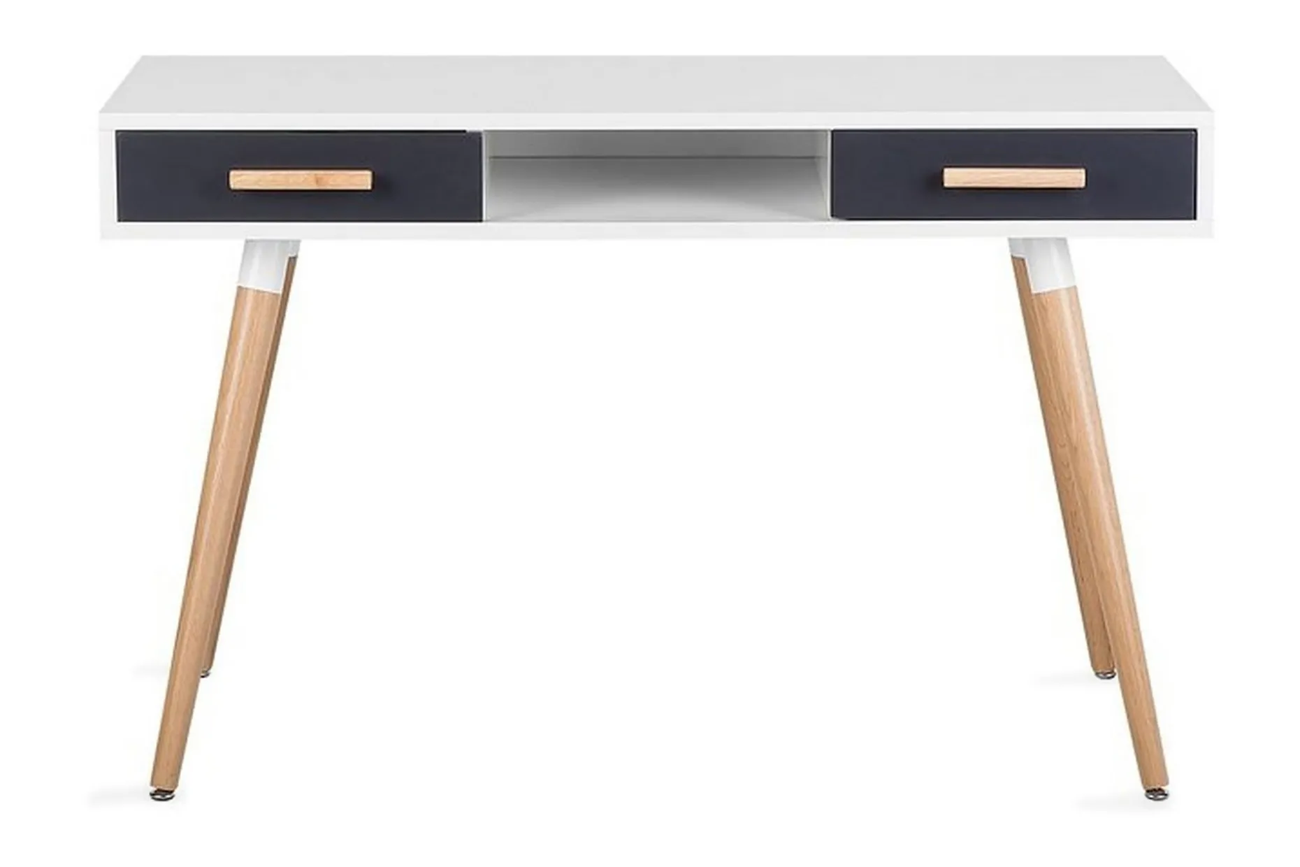 Frisange Skrivbord 120 cm med Förvaring 2 Lådor + Hylla