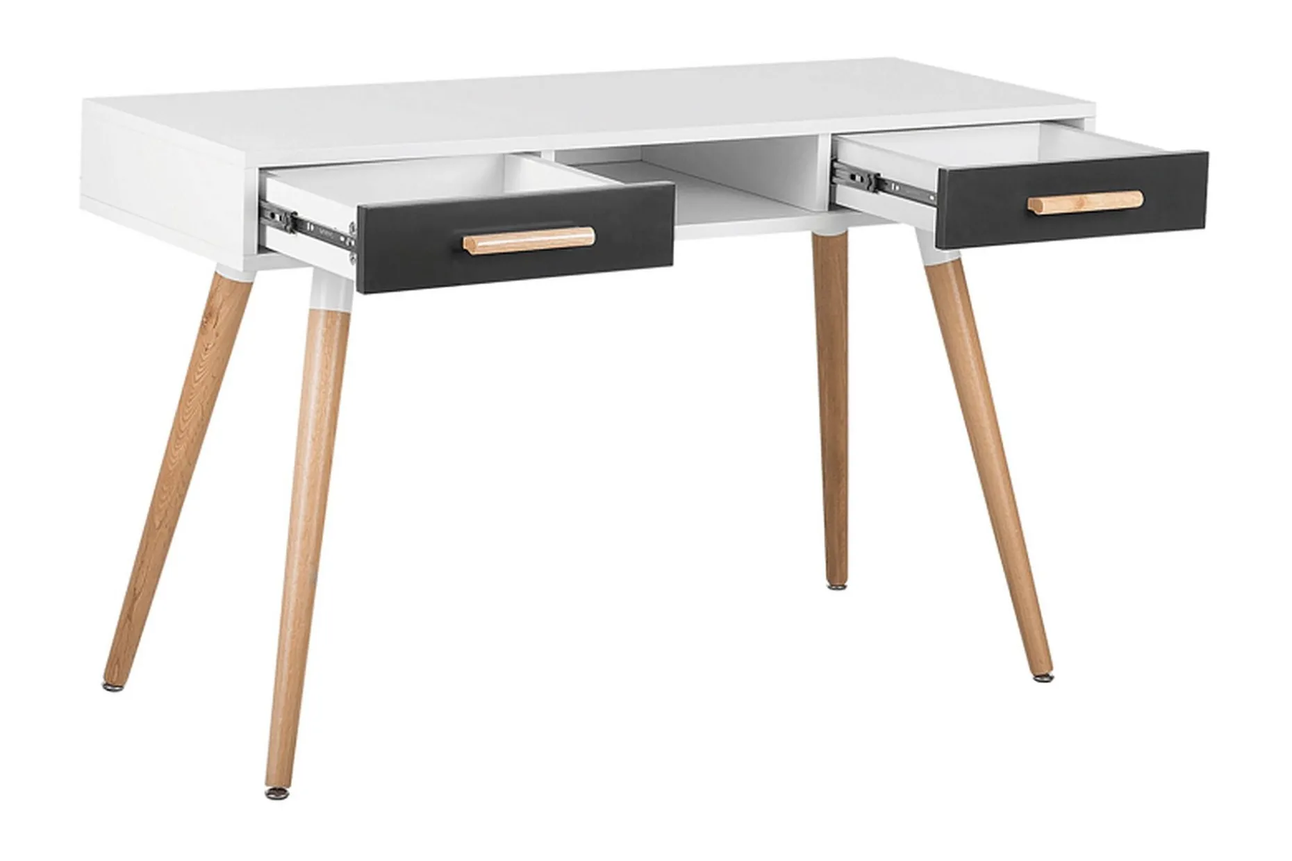 Frisange Skrivbord 120 cm med Förvaring 2 Lådor + Hylla