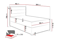 Frodsham Sängpaket Förvaringssäng 90x200 cm