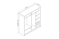 Fruitland Garderob 180 cm