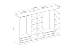 Fruitland Garderob 315 cm