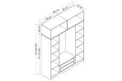 Fruitland Garderob 180 cm