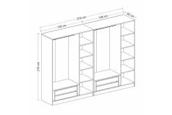 Fruitland Garderob 225 cm