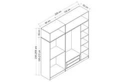 Fruitland Garderob 225 cm