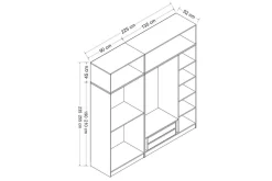 Fruitland Garderob 225 cm