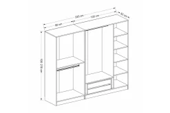 Fruitland Garderob 225 cm