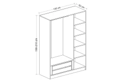 Fruitland Garderob 135 cm
