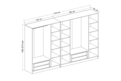 Fruitland Garderob 315 cm