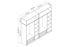 Fruitland Garderob 270 cm