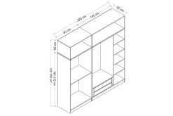 Fruitland Garderob 225 cm