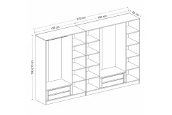 Fruitland Garderob 315 cm