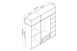 Fruitland Garderob 225 cm