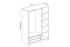 Fruitland Garderob 135 cm