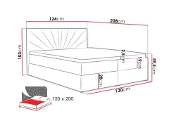 Frusci Kontinentalsäng 120x200 + Bäddmadrass