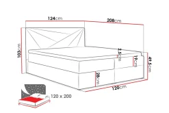 Frusci Kontinentalsäng 120x200 + Bäddmadrass